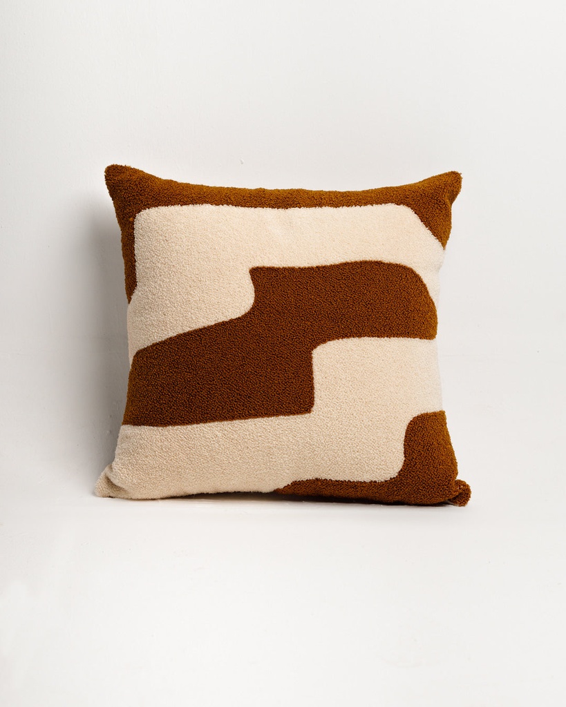 Brown Spark Tufted Cushion
