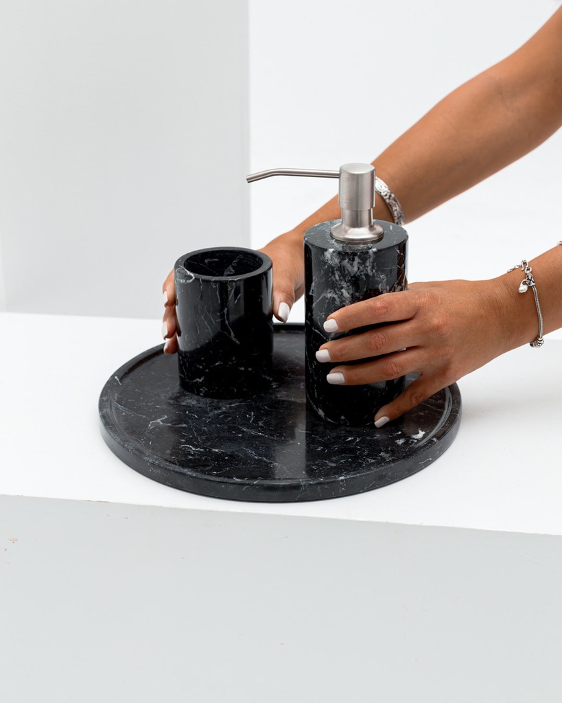 Black Marble Bathroom Set