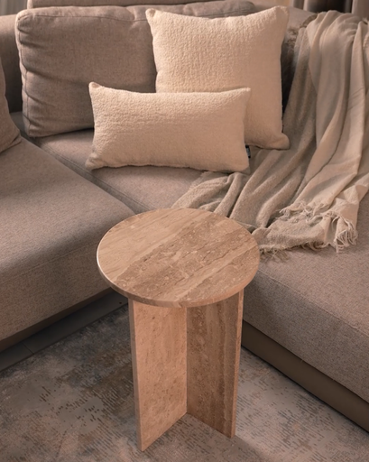 [BG-MRBL-001] Breccia Side Table