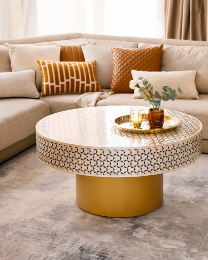 [00633253243378] Moroccan Inlay Coffee Table