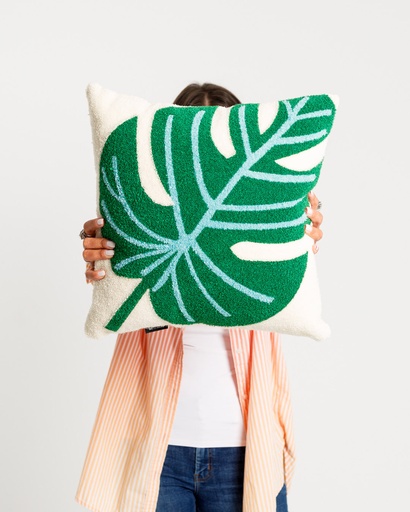 [03985784657778] Leaf Tufted Cushion