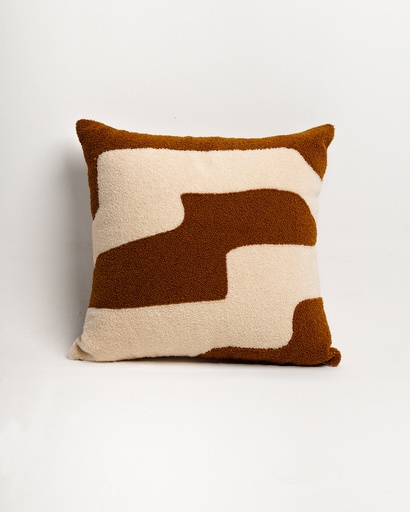 [03985785673586] Brown Spark Tufted Cushion